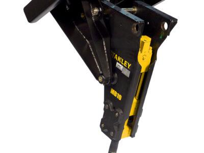 Striker TNB-4M hydraulic breaker attachment on track loader