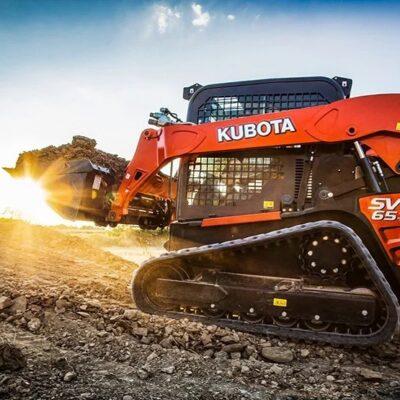 Track loader in action on job site